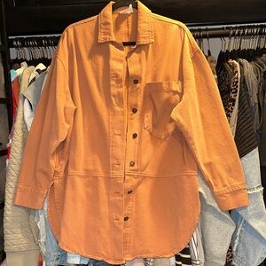 Dusty Rose denim button up